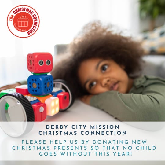 Chirstmas Connection - Derby City Mission - Boy With Robot Toy